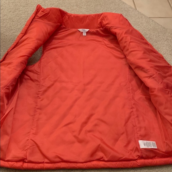 Time and Tru Women’s Orange Diamond Pattern Quilted Vest Size L (12-14) NWT - Picture 13 of 16